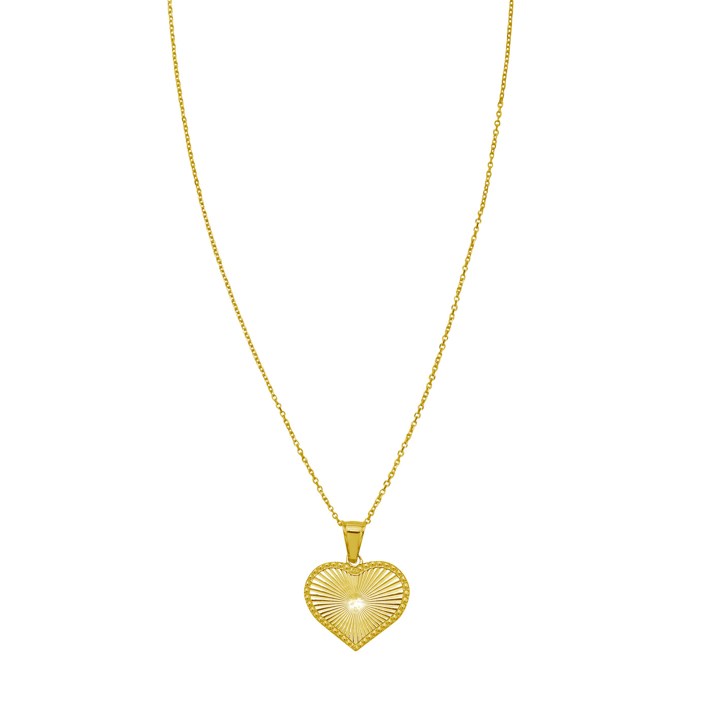 14K Radiating Heart Necklace
