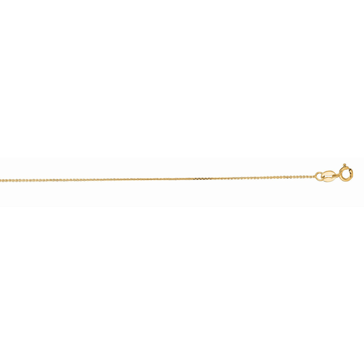 14K Gold .9mm Diamond Cut Cable Chain