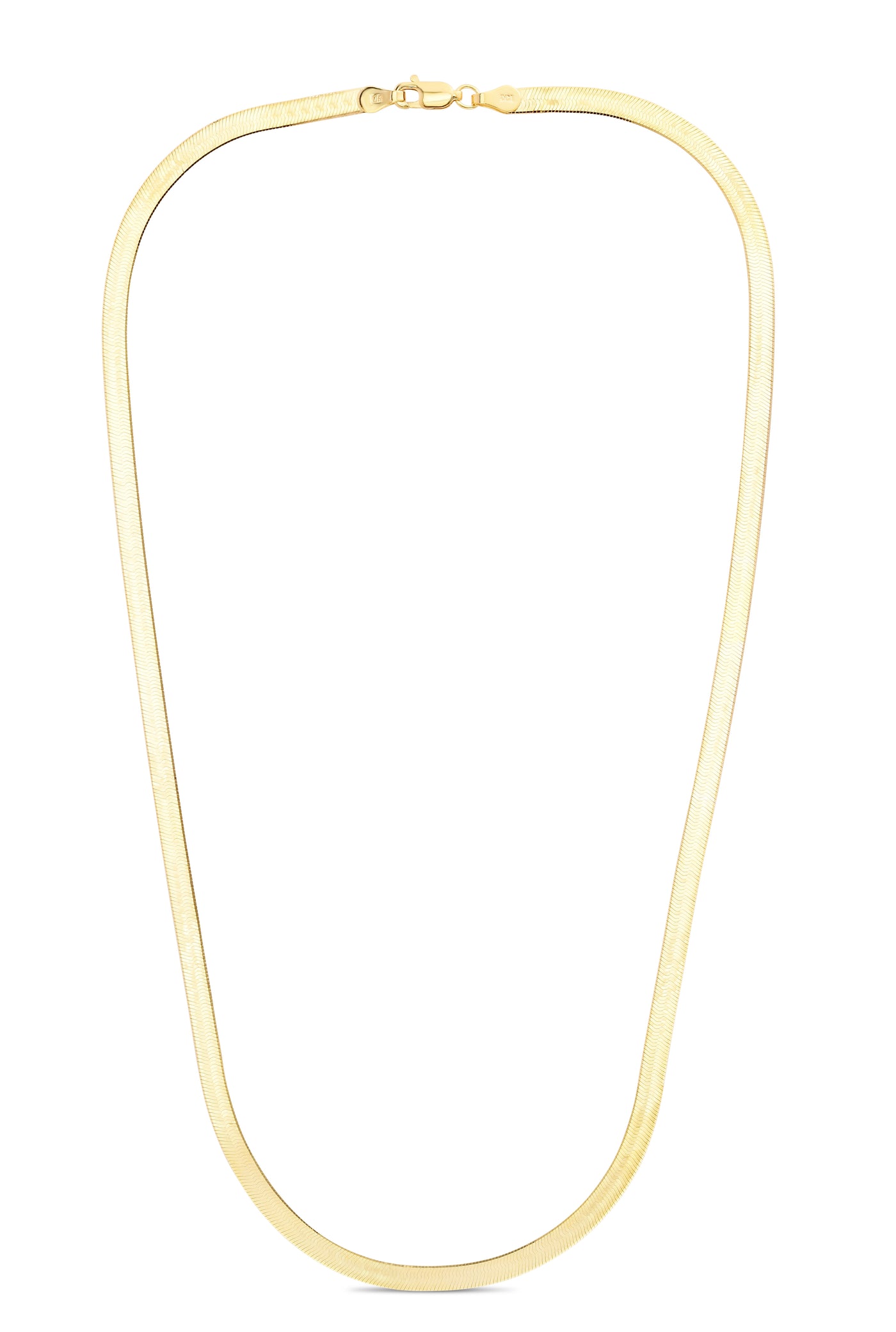 14K Gold 4mm Imperial Herringbone Chain