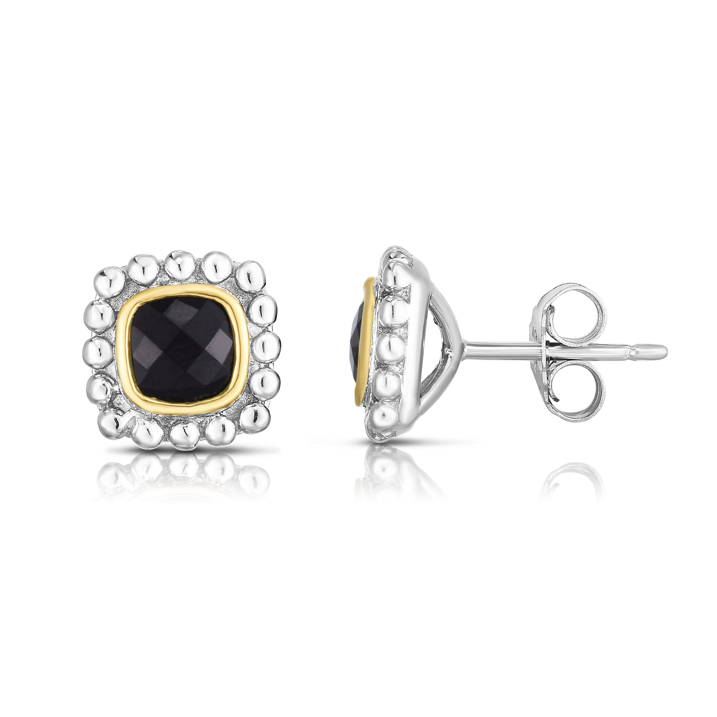 Sterling Silver & 18K Gold Quadra Popcorn Studs