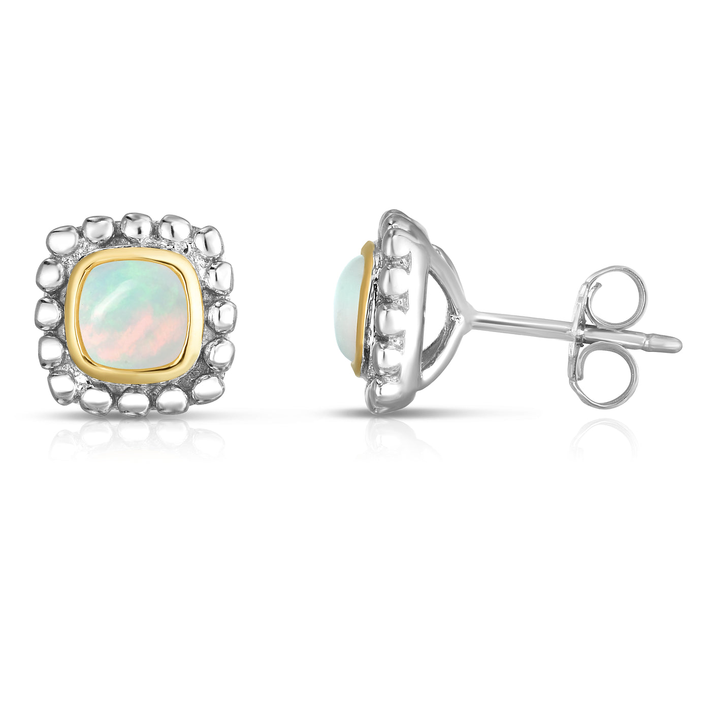 Sterling Silver & 18K Gold Quadra Popcorn Studs