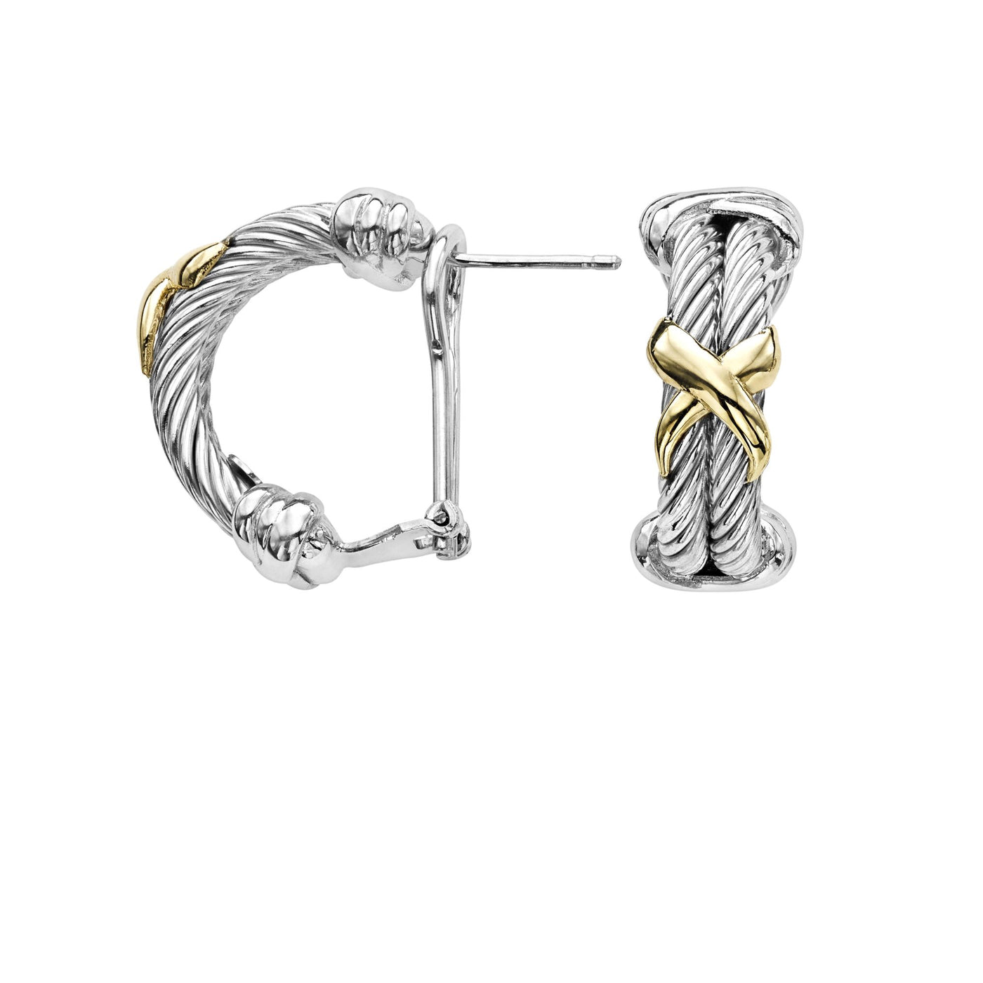 18K Gold Italian Cable Earring