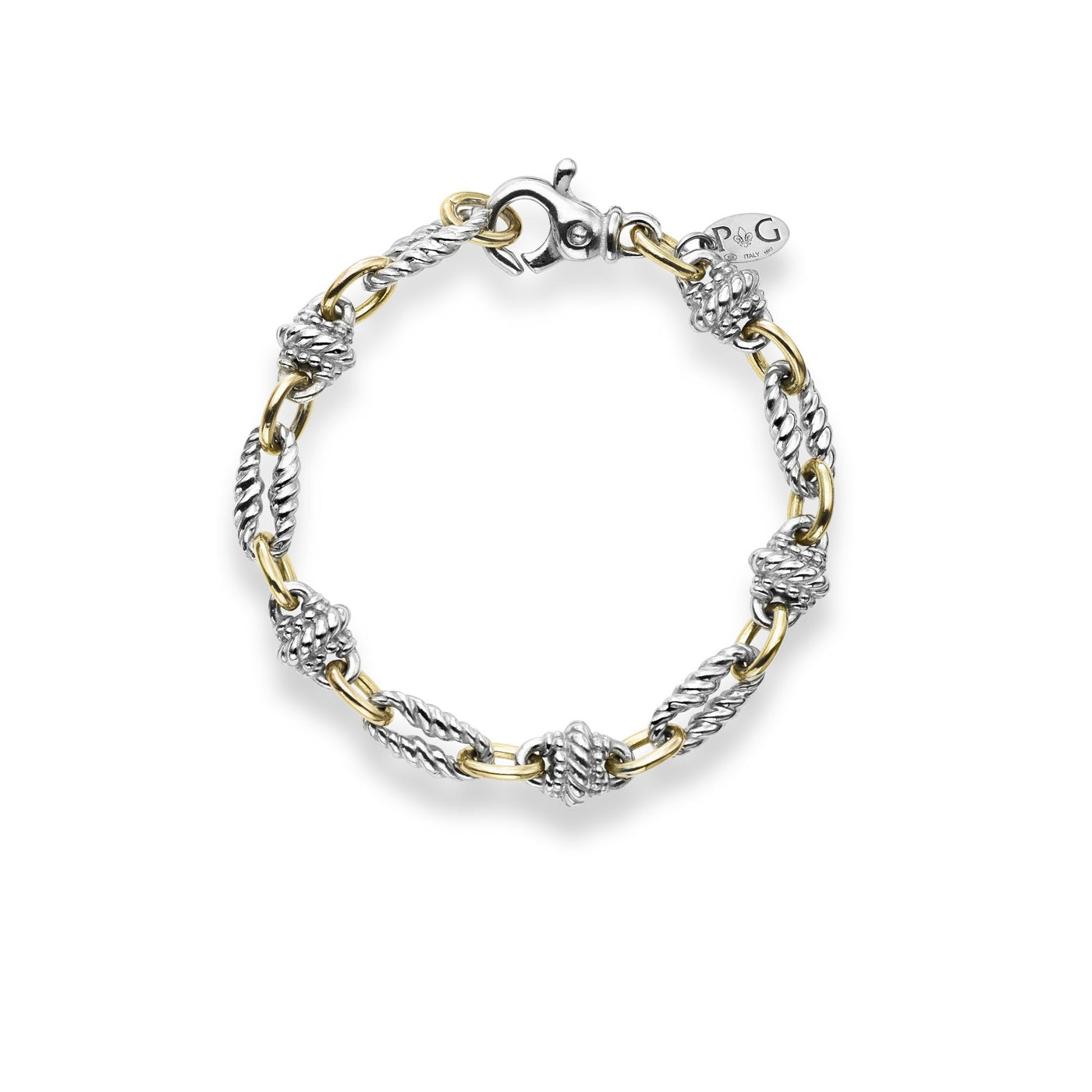 Sterling Silver & 18K Gold Victorian Link Bracelet