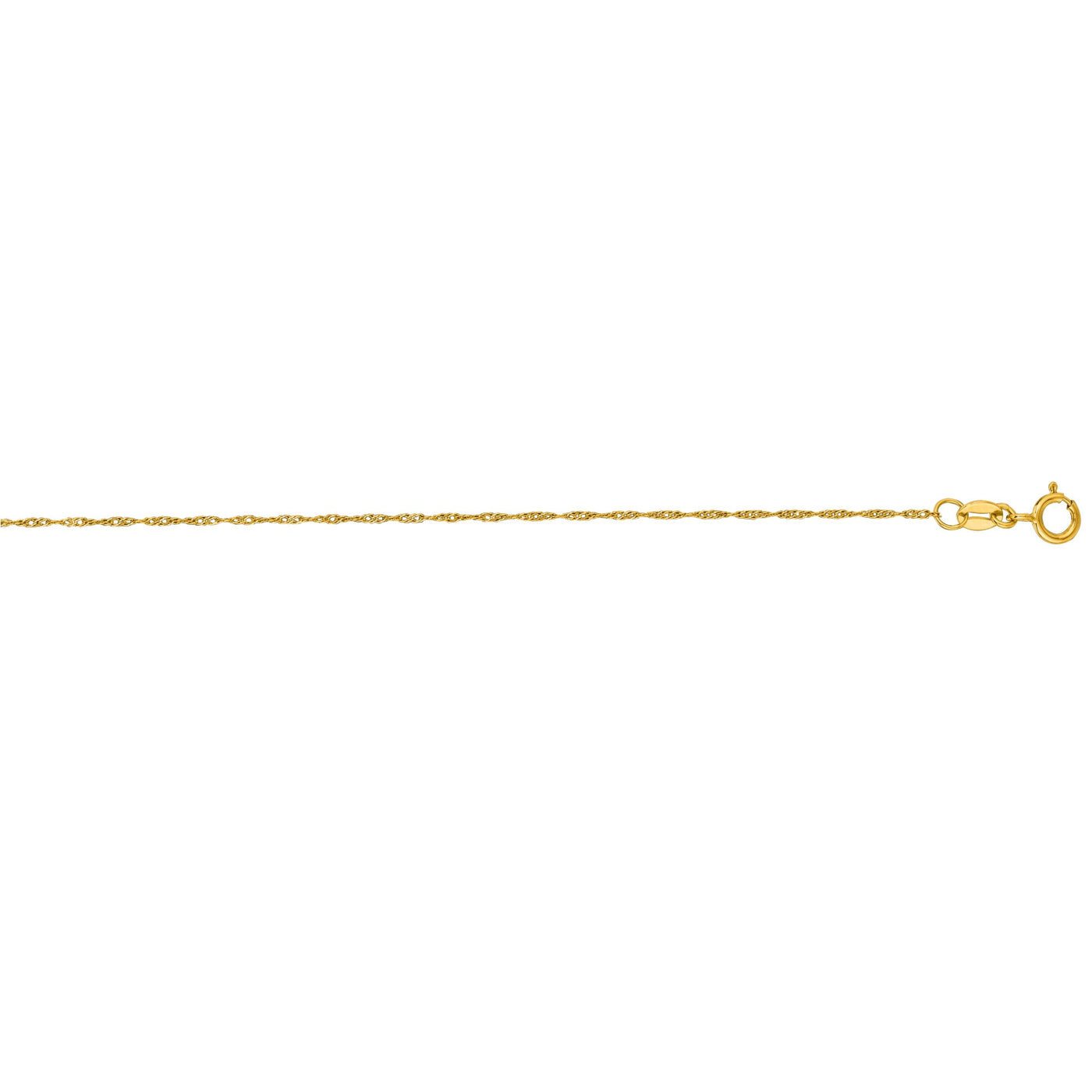 14K Gold 1mm Singapore Chain