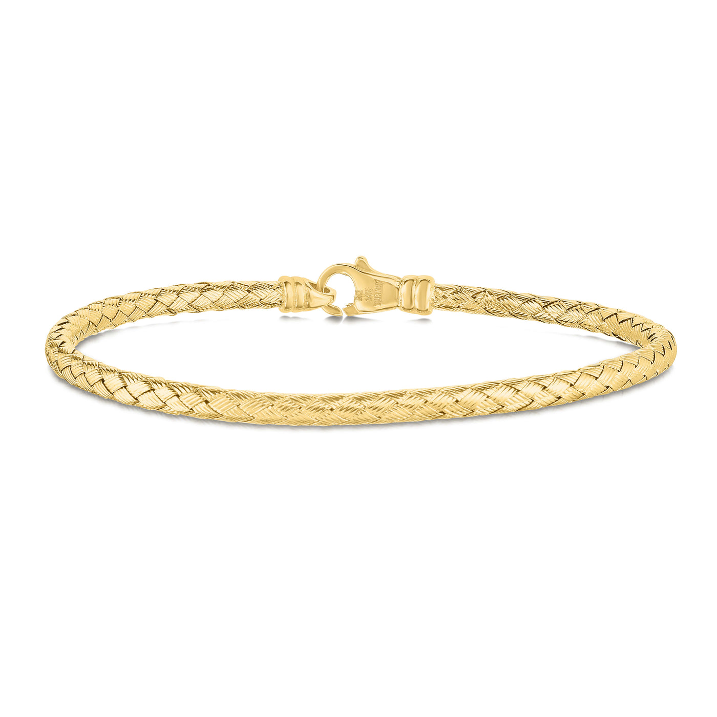 14K Gold Thin Weaved Bangle