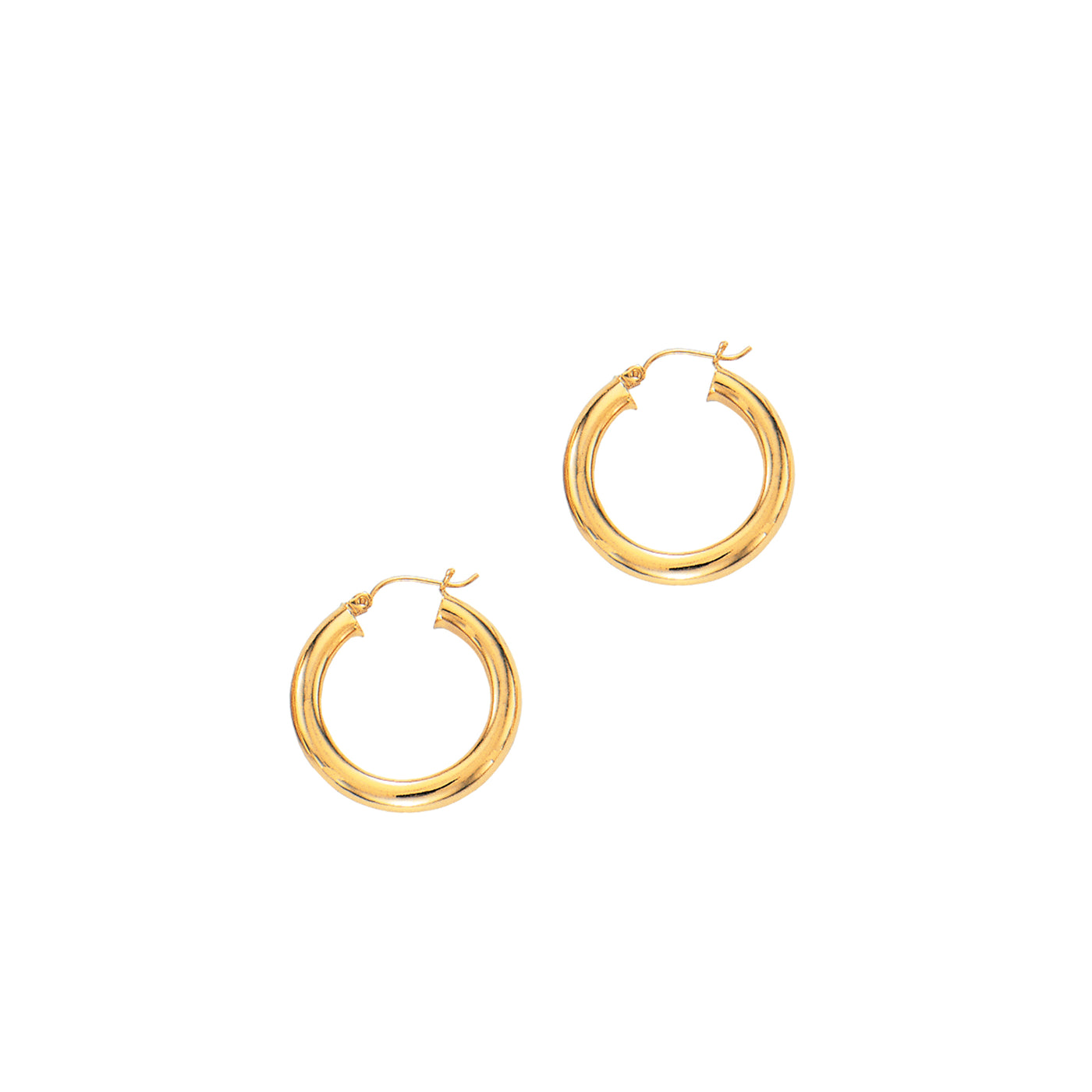 14K Gold 5x30mm Hoops