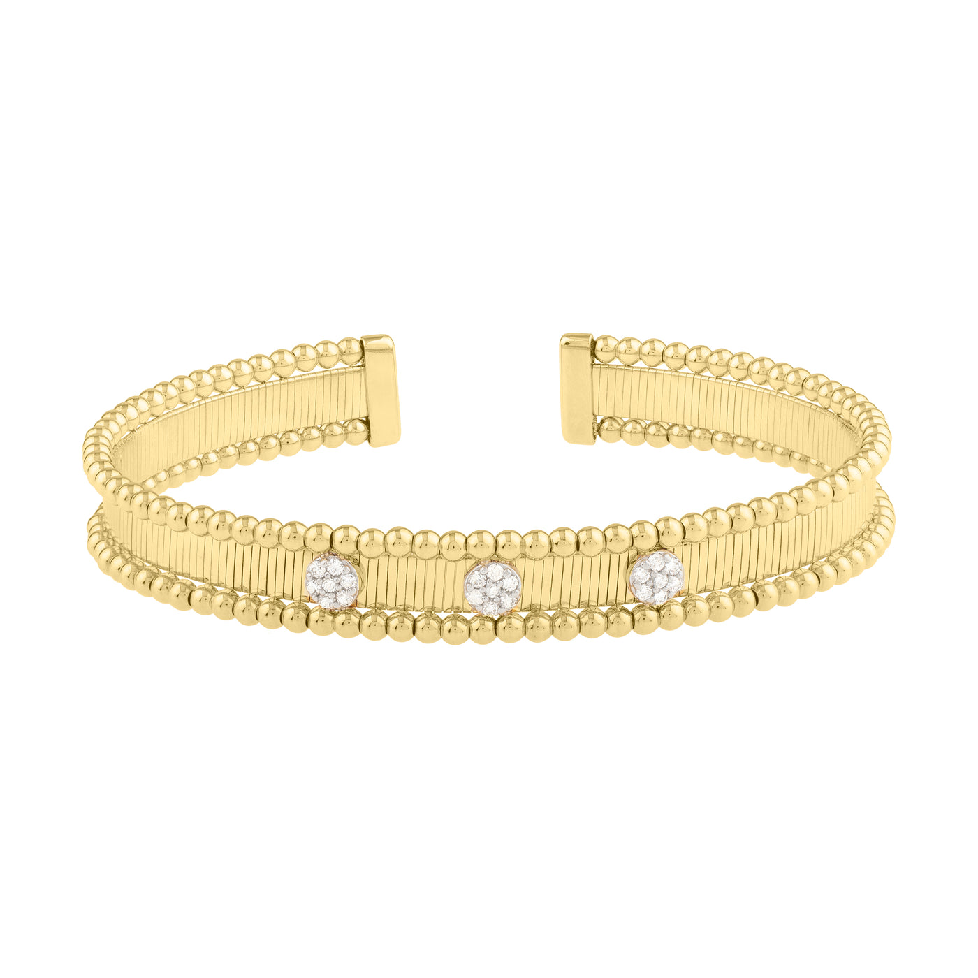 14K Pallina Diamond Bangle