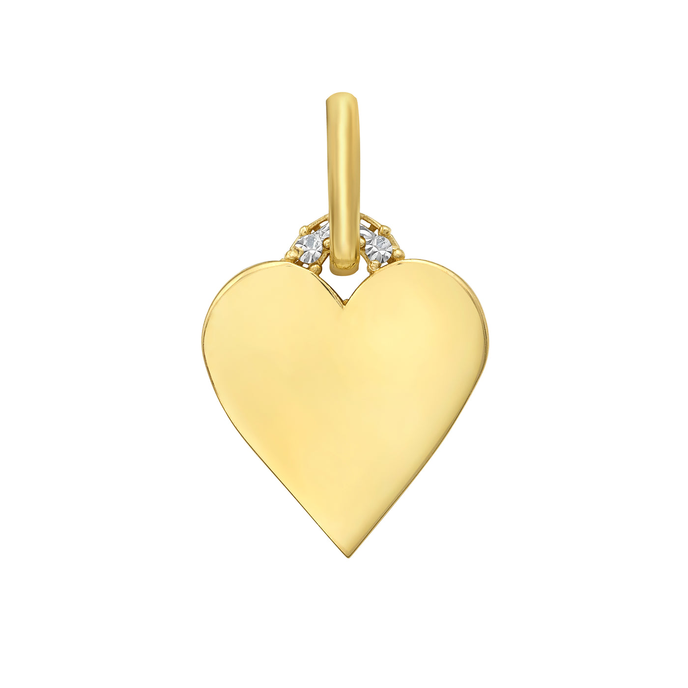 14K Polished Heart Charm