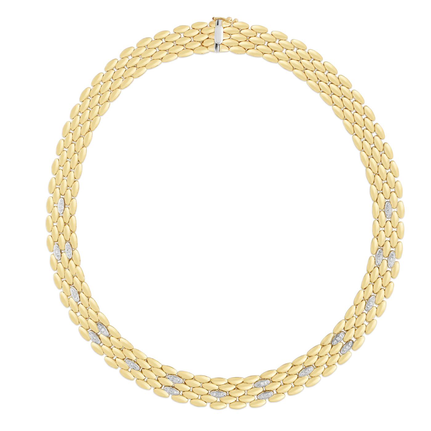 14K Gold 12mm Diamond Panther Bracelet