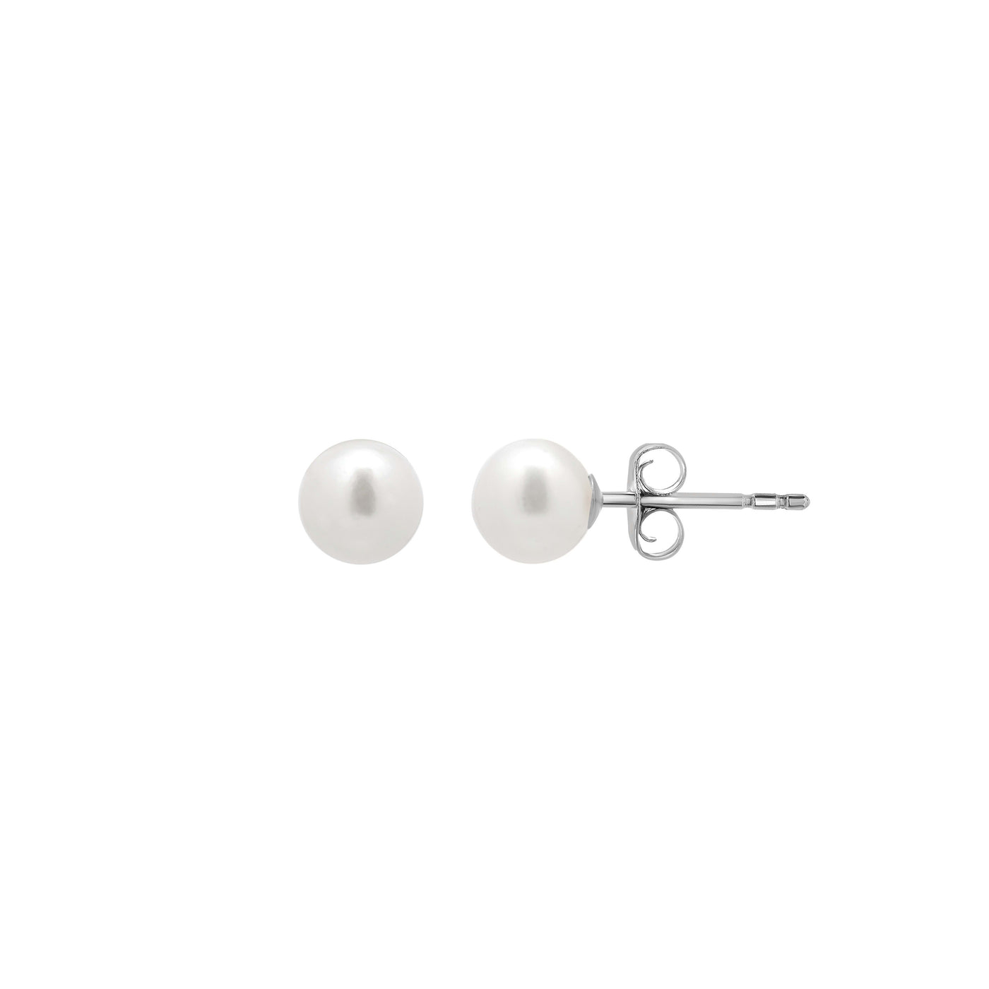 14K Gold 4MM Pearl Stud Earring