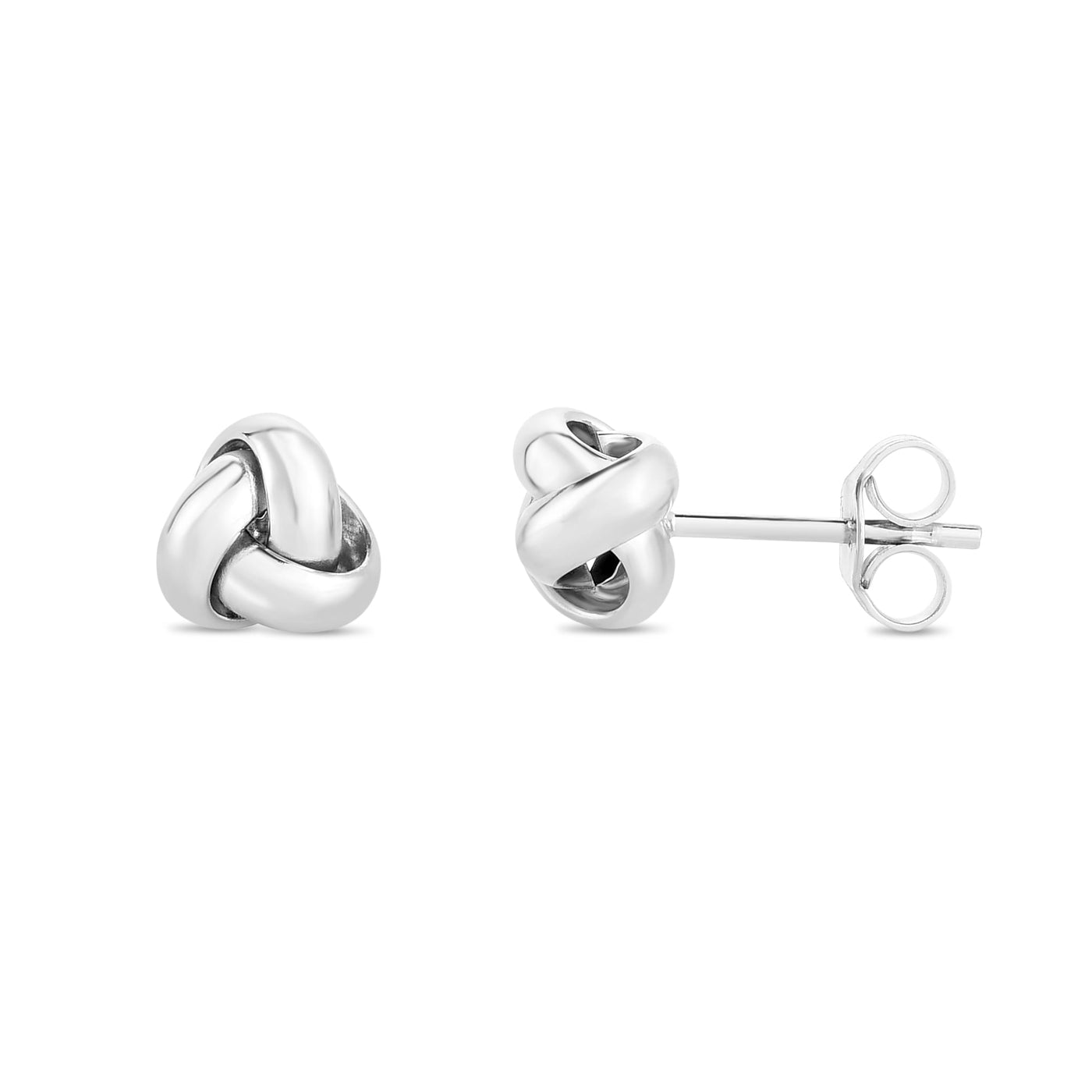 14K Gold Mini Classic Polished Love Knot Stud Earring