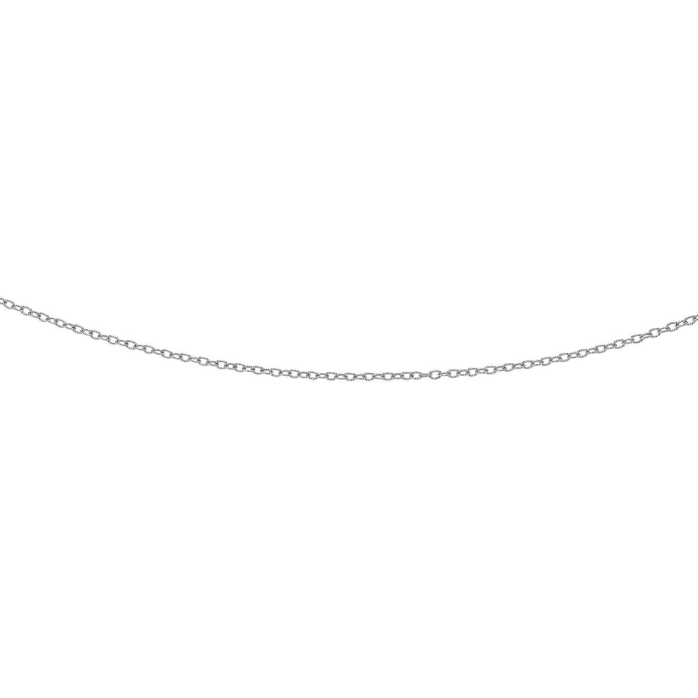 14K Gold 2.3mm Textured Cable Chain