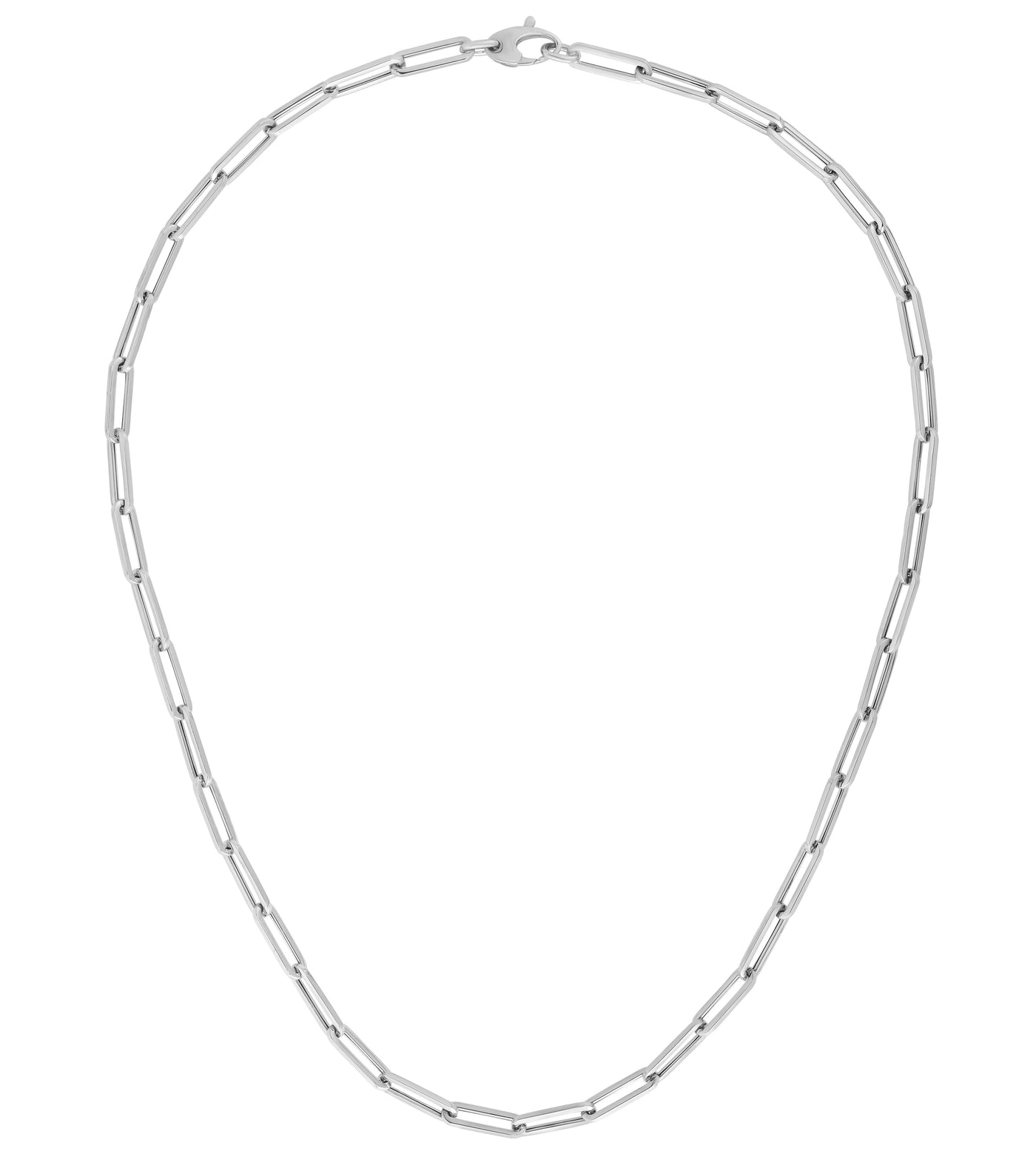 14K Gold 4.2mm Paperclip Chain