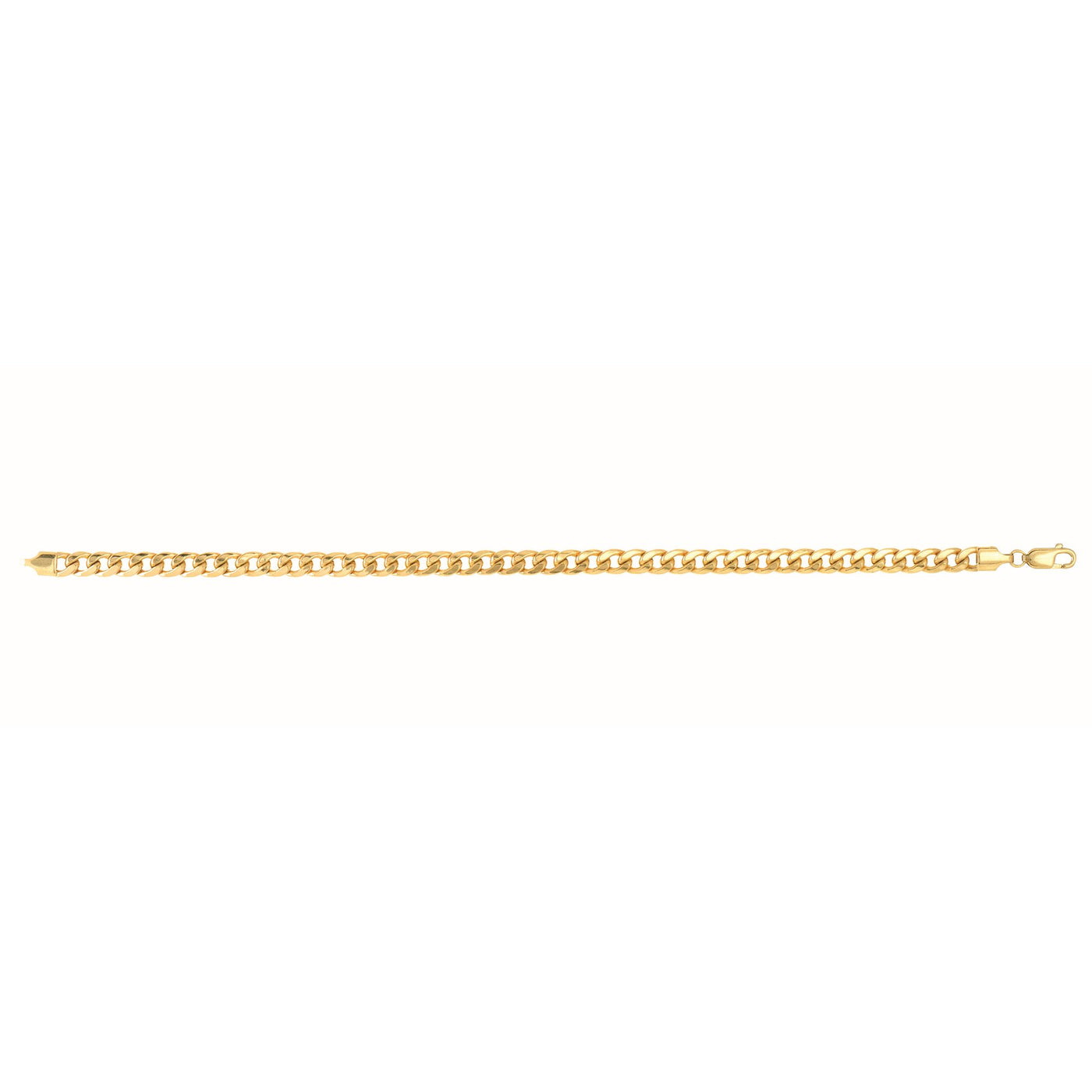 10K Gold 4.5mm Semi-Solid Miami Cuban