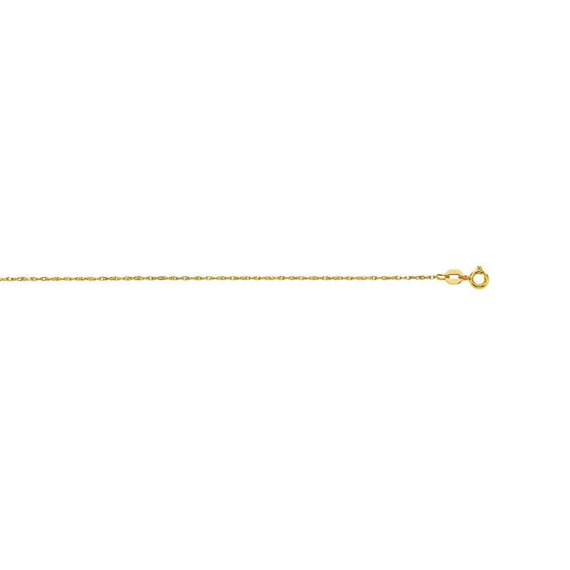 10K Gold .80mm Machine Rope Chain Carded