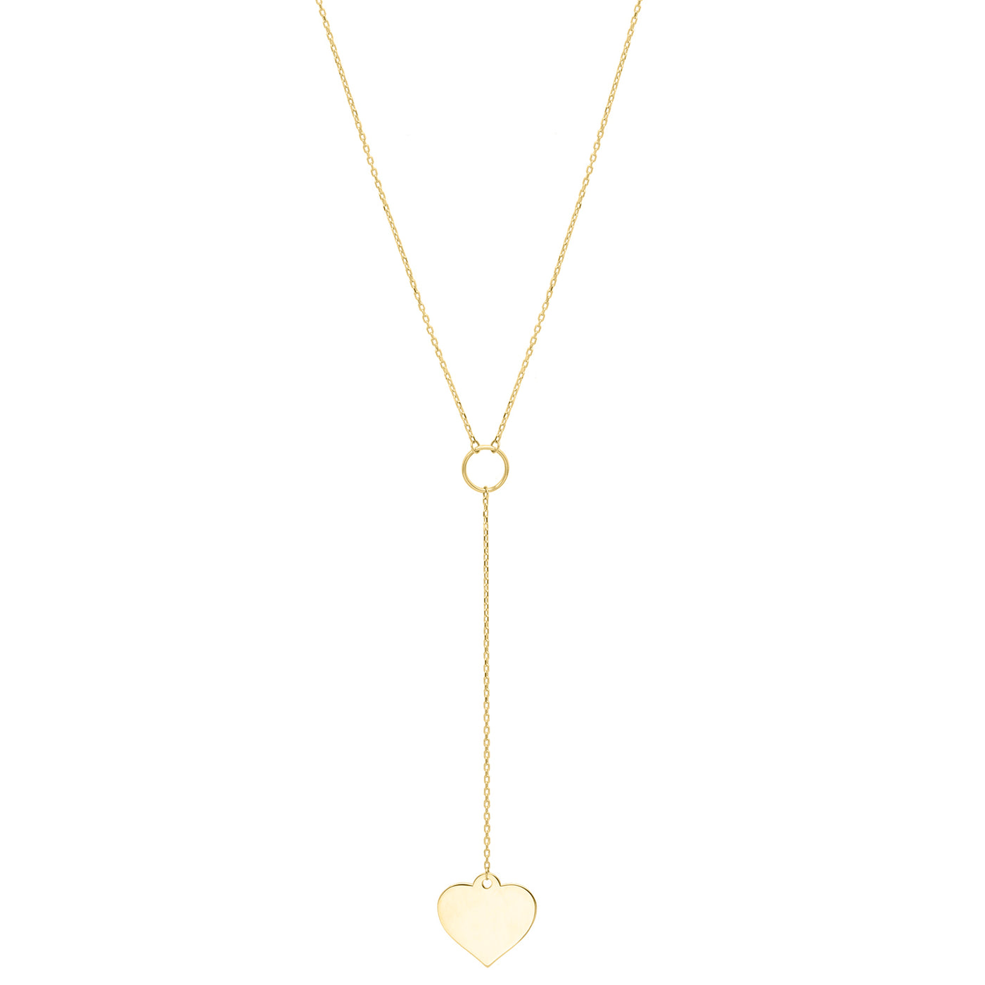 10K Lariat Heart Necklace