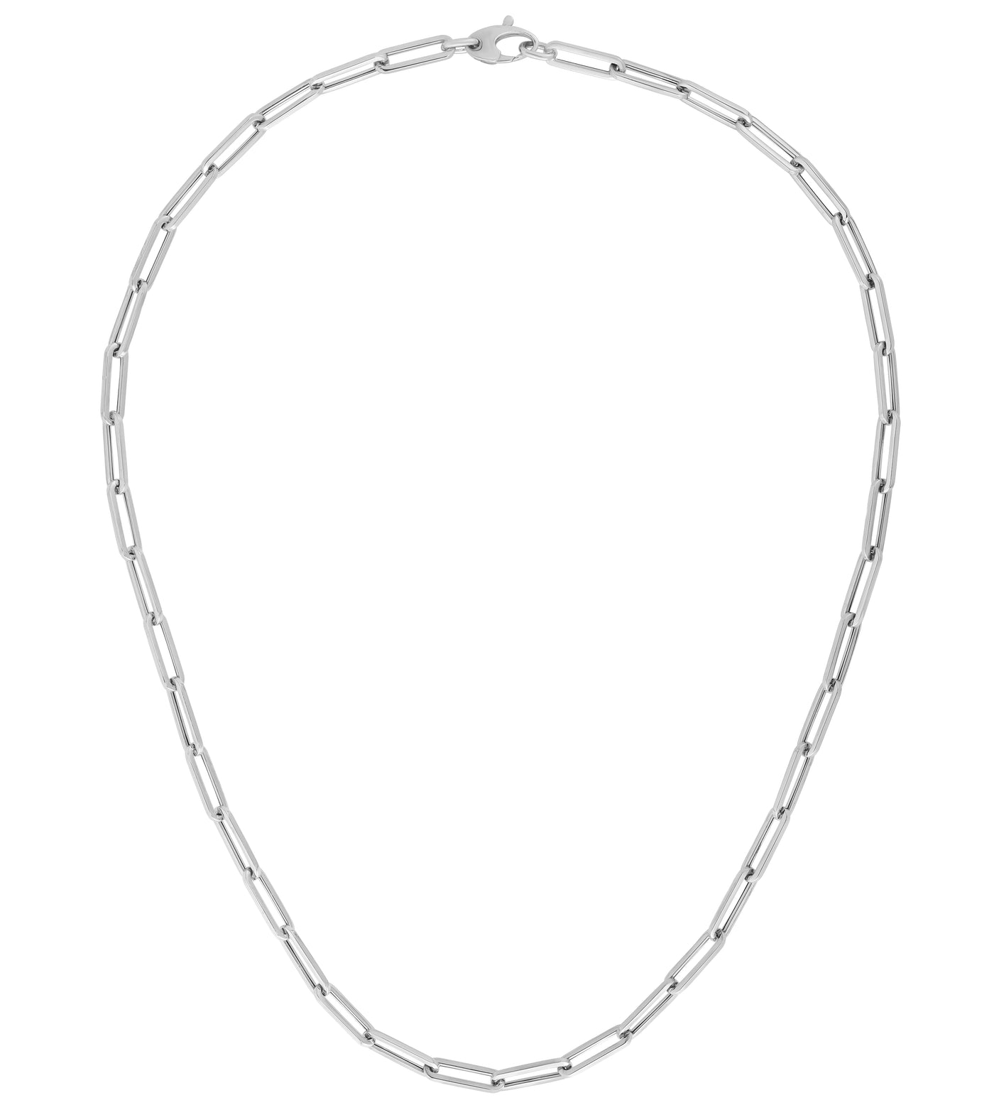 10K Gold 4.2mm Paperclip Chain